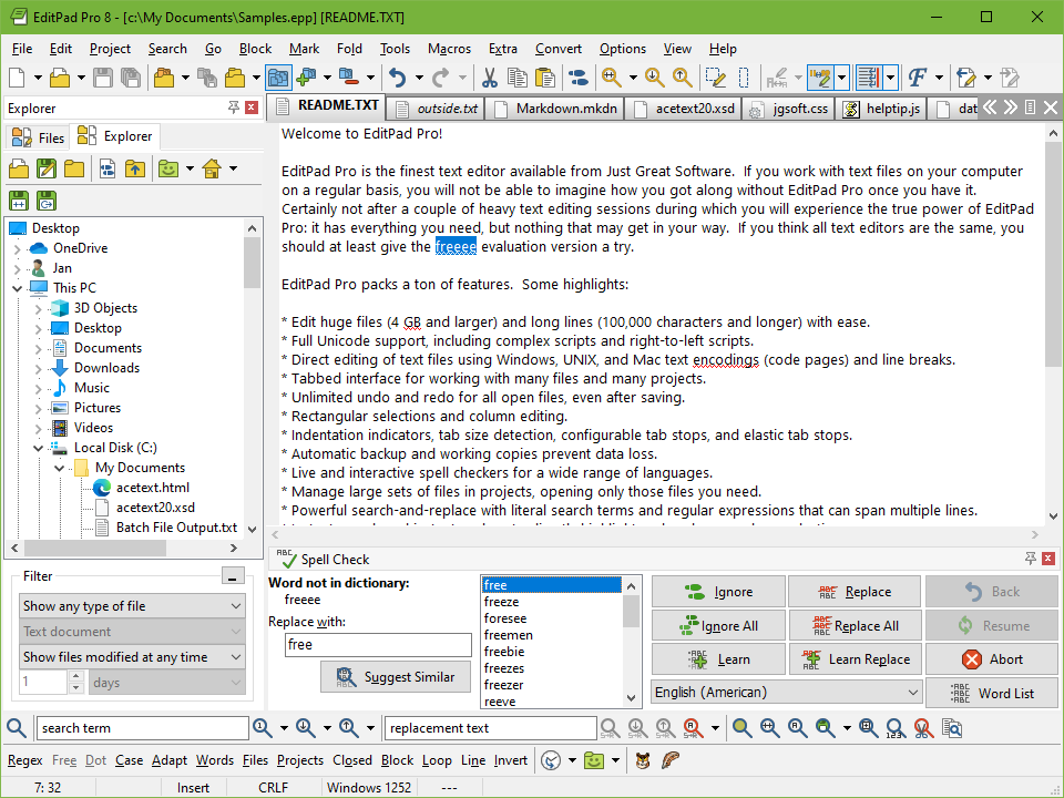 Click to view EditPad Pro 7.1.0 screenshot