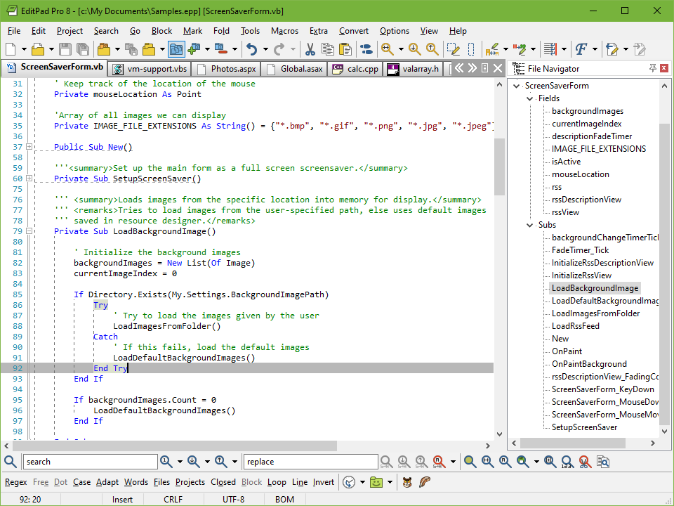 Coder's Editor to Edit Visual Basic Source Code