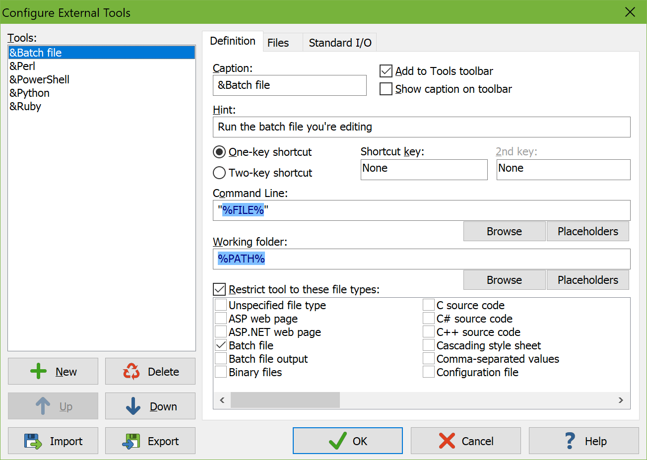 Run bat file. Config Tool. Configuration Tool.